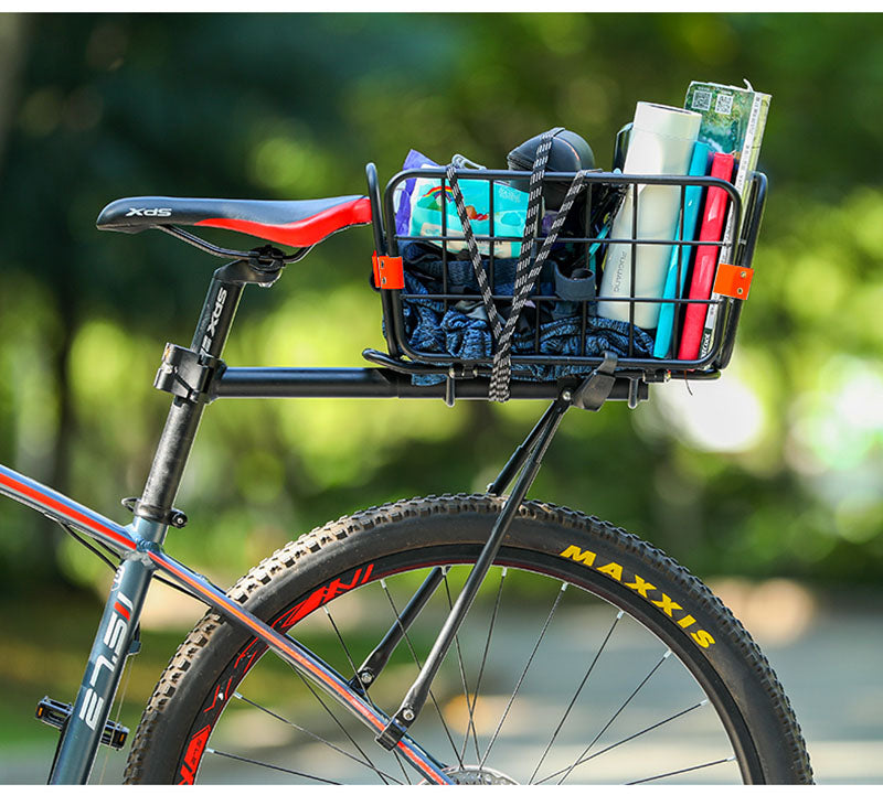 Tige de selle porte-bagages avec panier (75kg de charge maximal) Pédale Maurice