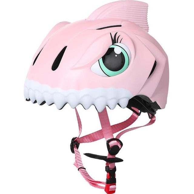 Casque vélo enfant requin rose