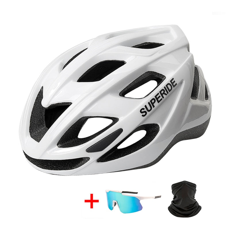 Kit casque vélo de route avec lunette et cagoule Pédale Maurice