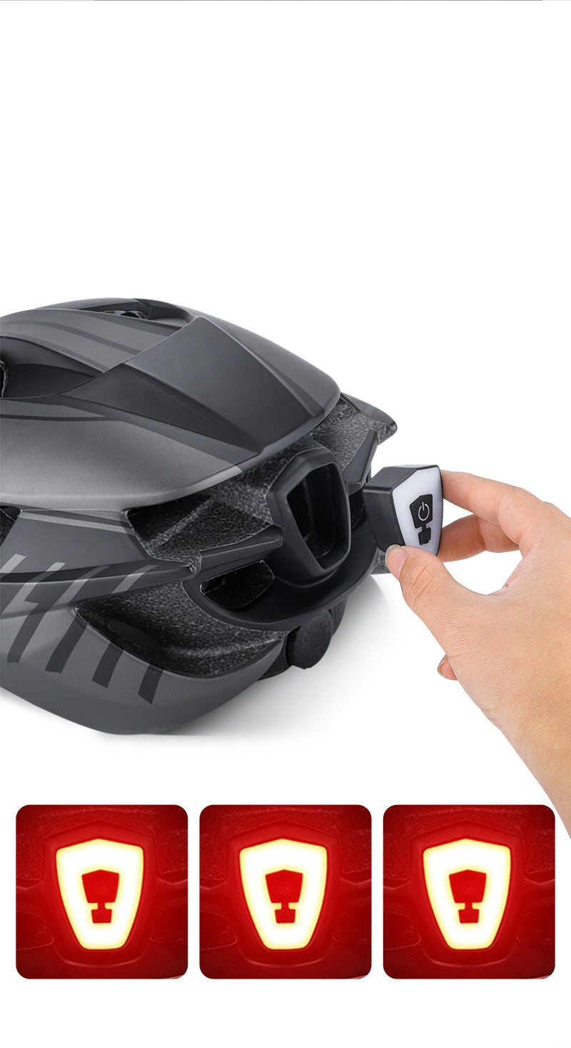 Casque vélo de route avec visière & LED Pédale Maurice