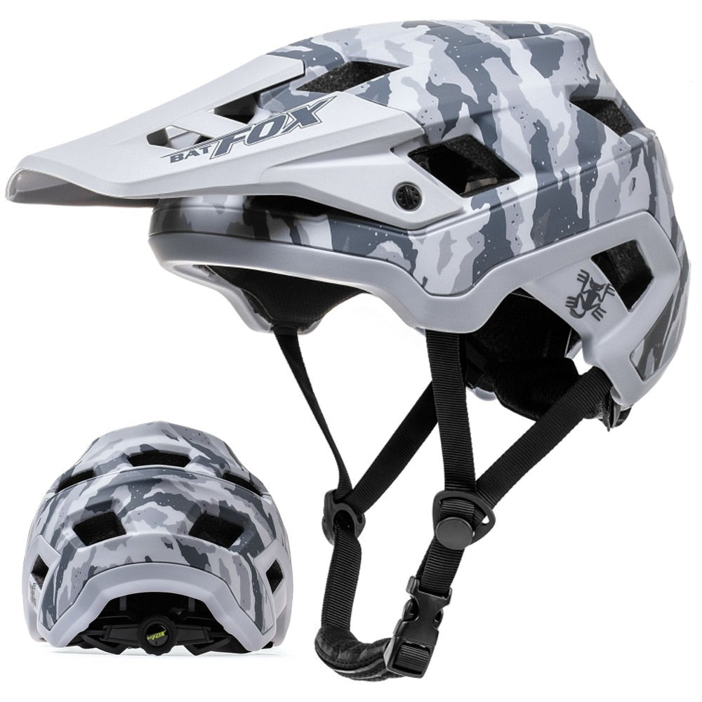 Casque vélo homme VTT Camouflage Blanc & Gris Pédale Maurice