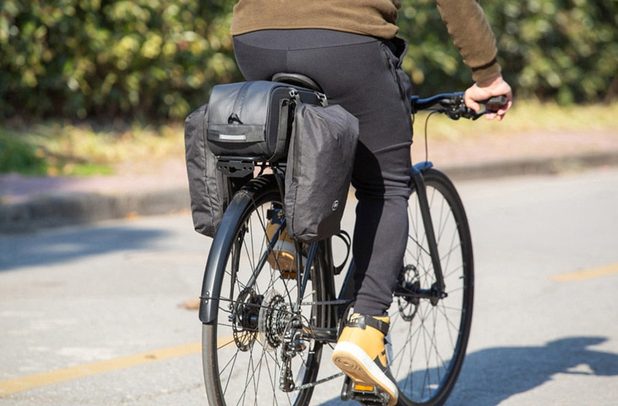 Sacoche vélo arrière 28L pack 3 en 1 étanche