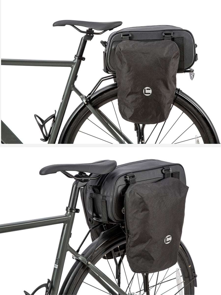 Sacoche vélo arrière 28L pack 3 en 1 étanche