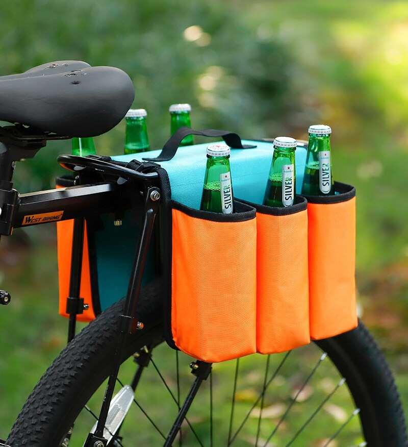 Sacoche porte bagage arrière vélo isotherme pour boissons