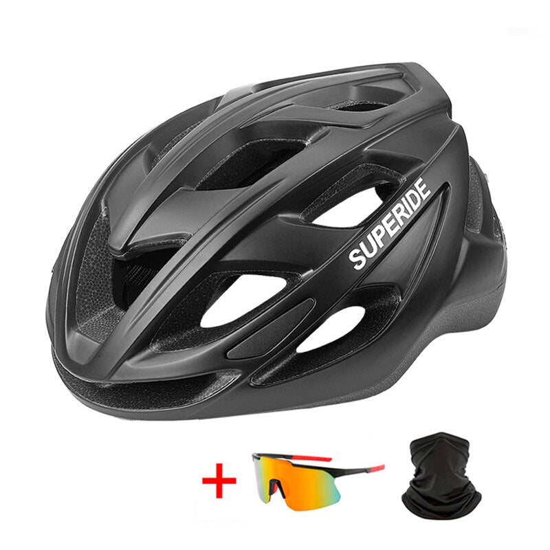 Kit casque vélo de route avec lunette et cagoule Pédale Maurice